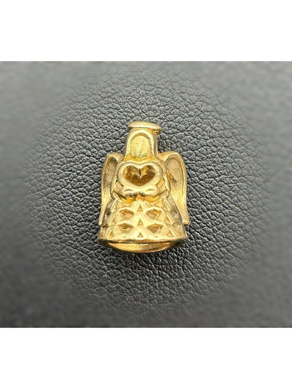 PANDORA 14K 585 yellow gold ELEPHANT WINGS White CHARM 3.1g